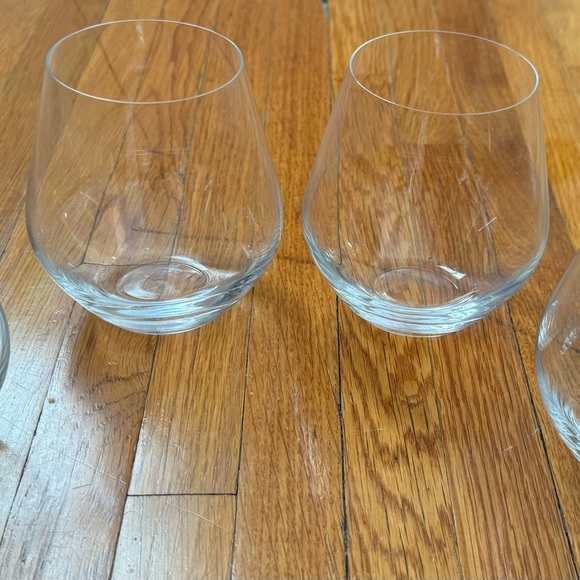 Set of 4 wine glasses stemless classic clear glass, size 12 oz  entertainment - Picture 9 of 10